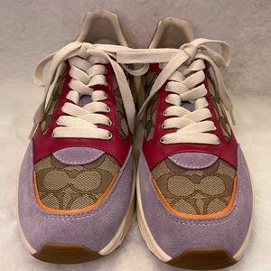 Coach C152 Tech Runner Sneaker in Khaki/Multicolor